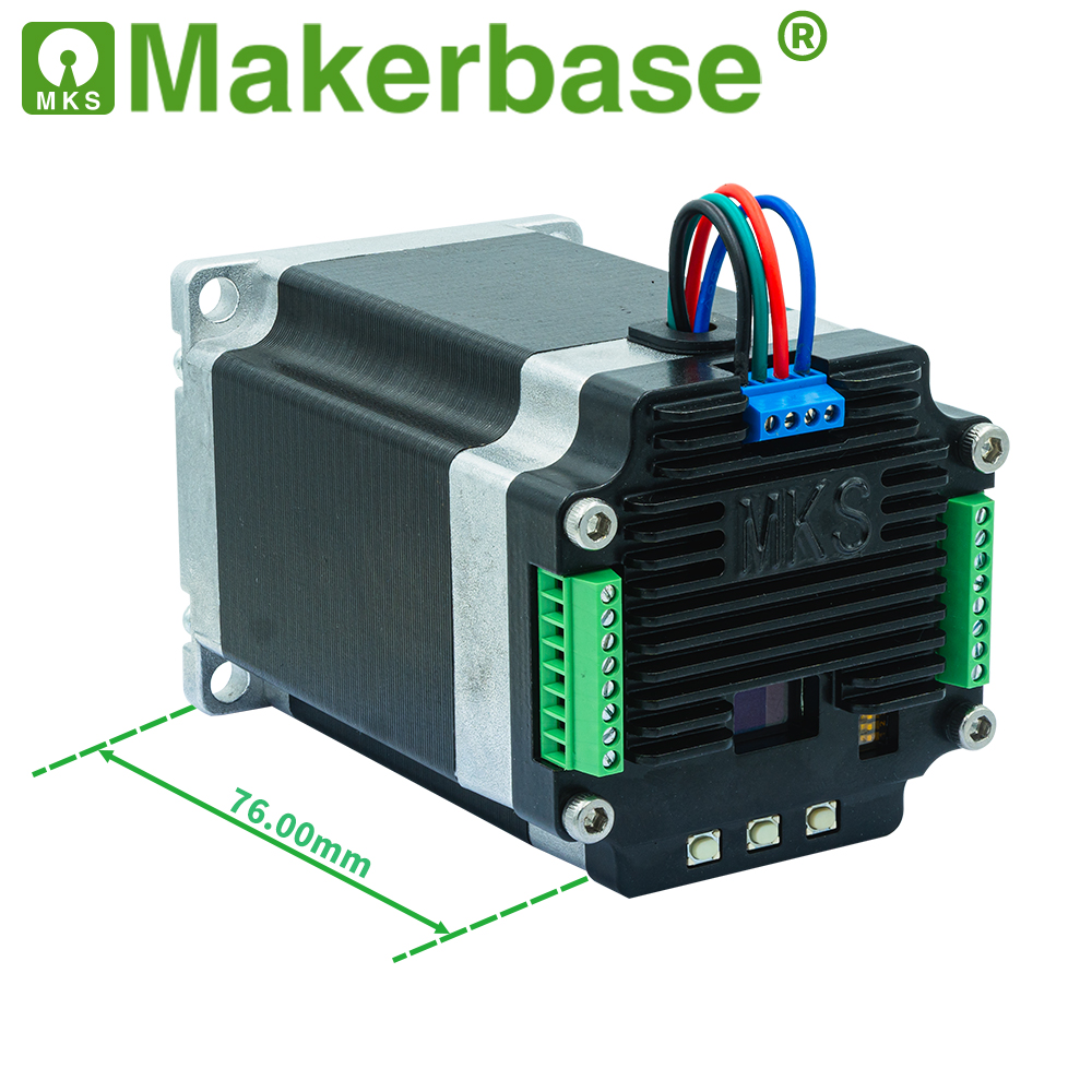 Makerbase mks servo 57d nema 23 lukket loop stepper motor driver cnc 3d printer til gen_l foc stille og effektiv: Grøn