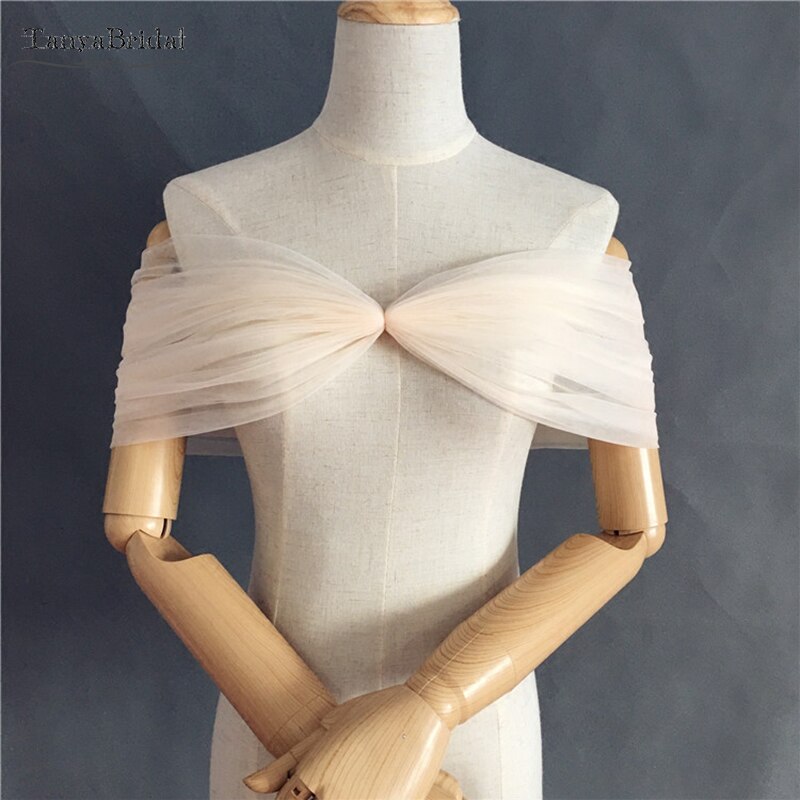 Burgund/Champagner/Blau/Schwarz/Rosa/Grau Einfache Tüll Hochzeit Boleros Schöne Elegante Schal Anzug Für fehlschlag Size80-93cm DJ107