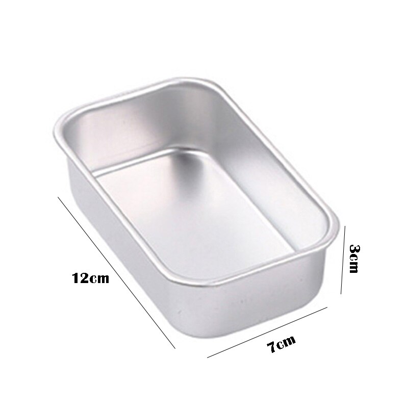 2 Maten Aluminium Toast Bakvorm Rechthoek Non-stick Cake Toast Mold Brood Brood Pan Thuis Keuken Bakken levert: 12 x 7x 3 cm