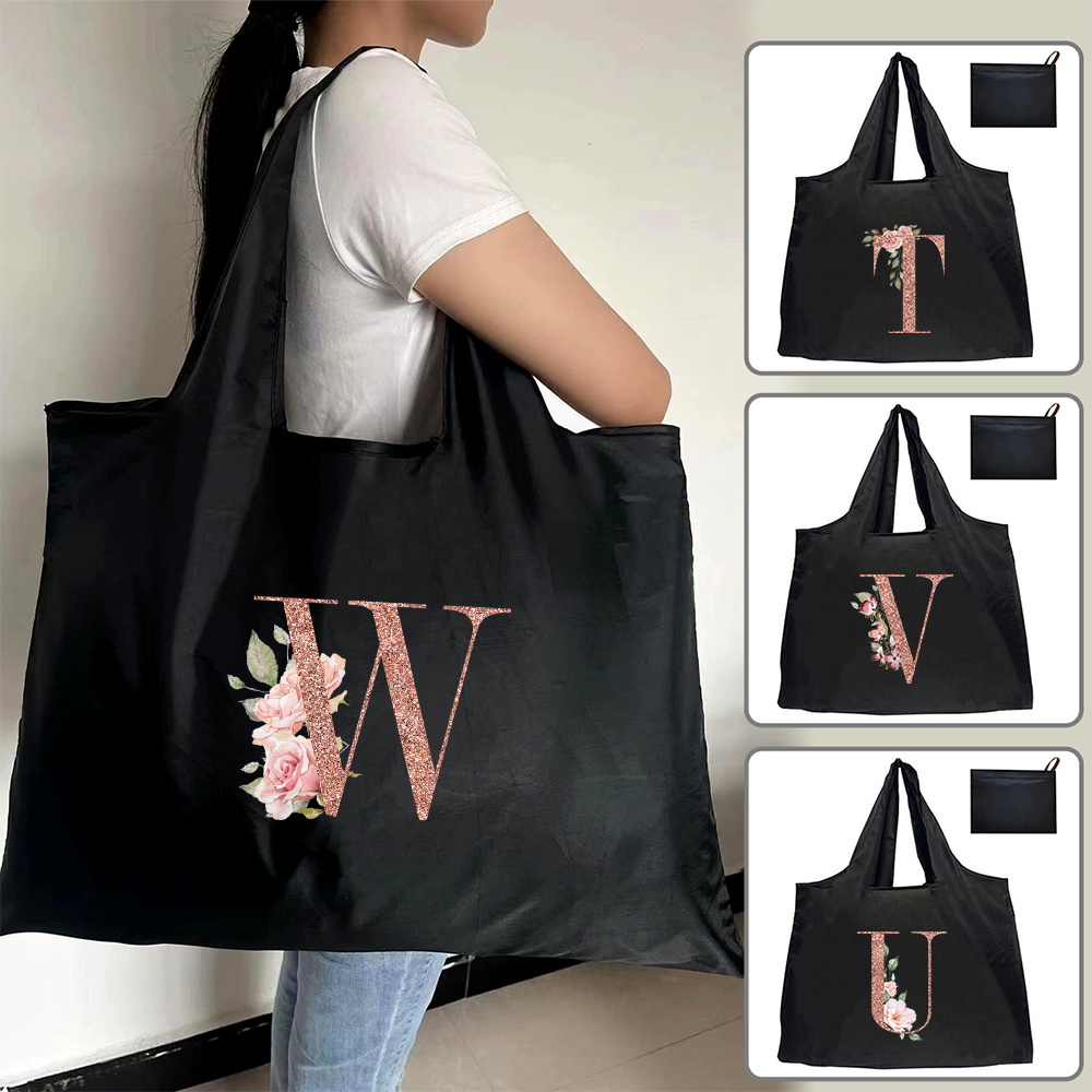 Bolsa de compras, bolso de mano, organizador de comestibles, bolsos reutilizables, bolsos de hombro, práctico bolso grande de gran capacidad para la