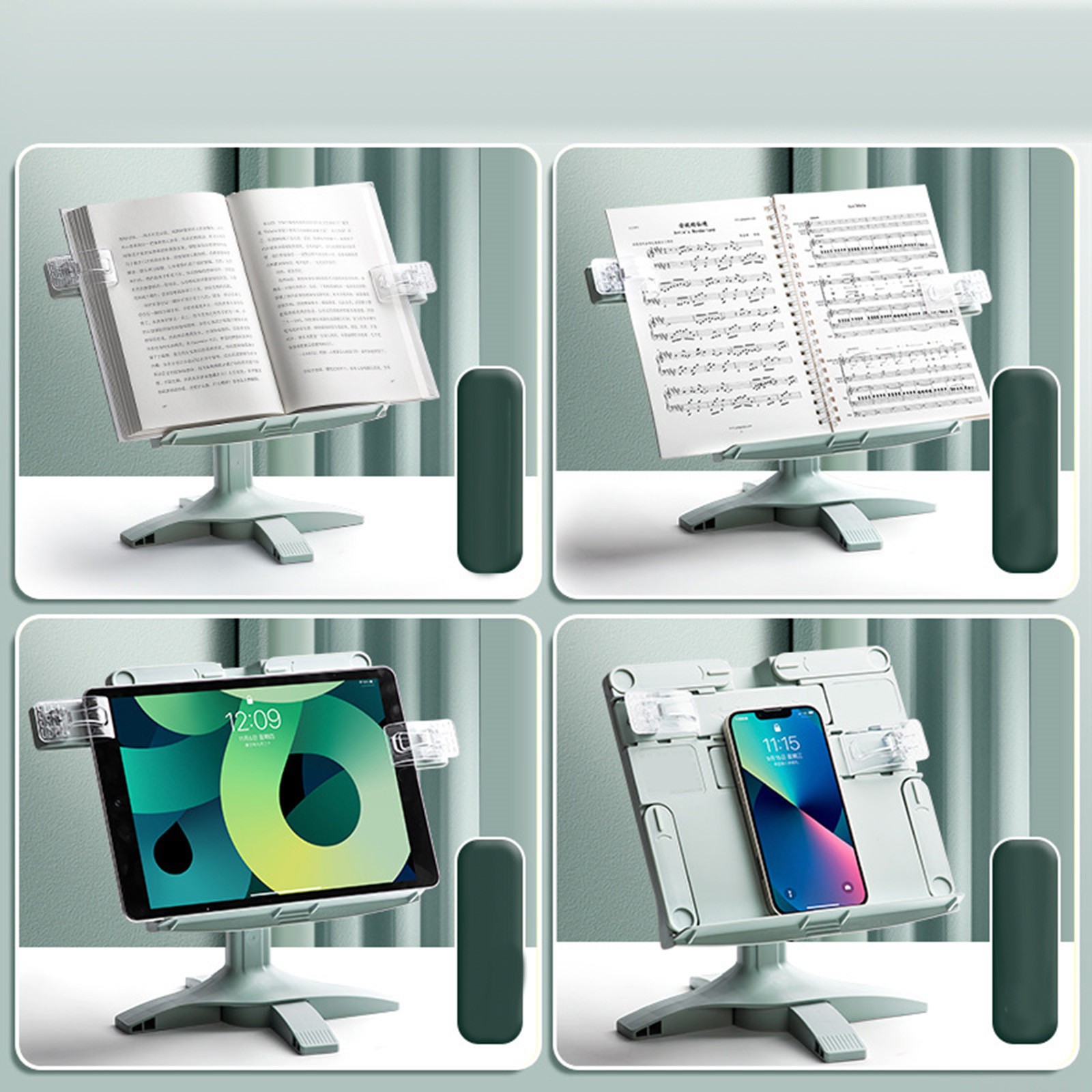 Plastic verstelbare leesboekenplank Draagbare multifunctionele telefoon onbetaalde ondersteuning Houder Bureauopslag Boekaccessoires