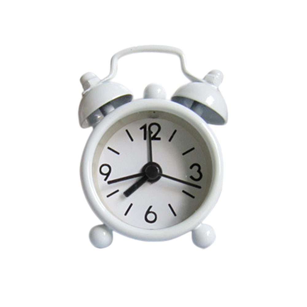 Cute Mini Metal Small Alarm Clock Electronic Small Alarm Clock Room Decoration Electronic Clock Children's Room Decor