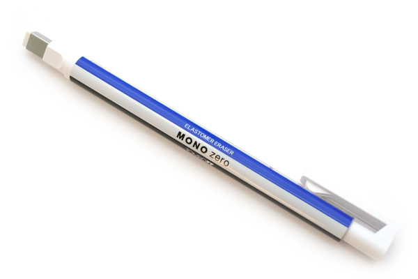 TOMBOW-Goma de lápiz ultrafina MONO Zero, revisión perfecta de Detalles/resaltado para de Manga, borrador de punta redonda/cuadrada: Square Stripe