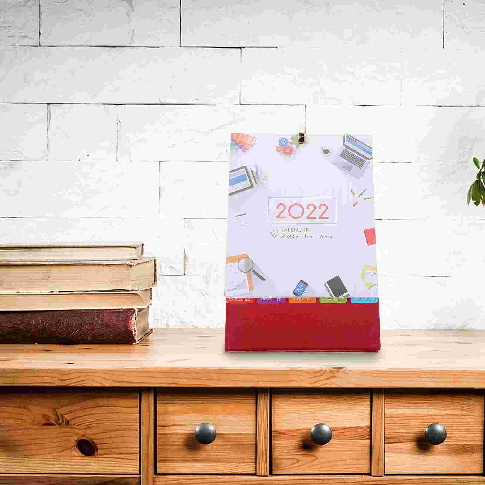 Decoratieve 2022 Kalender Versiering Thuis Kantoor Kalender Desktop Ornament