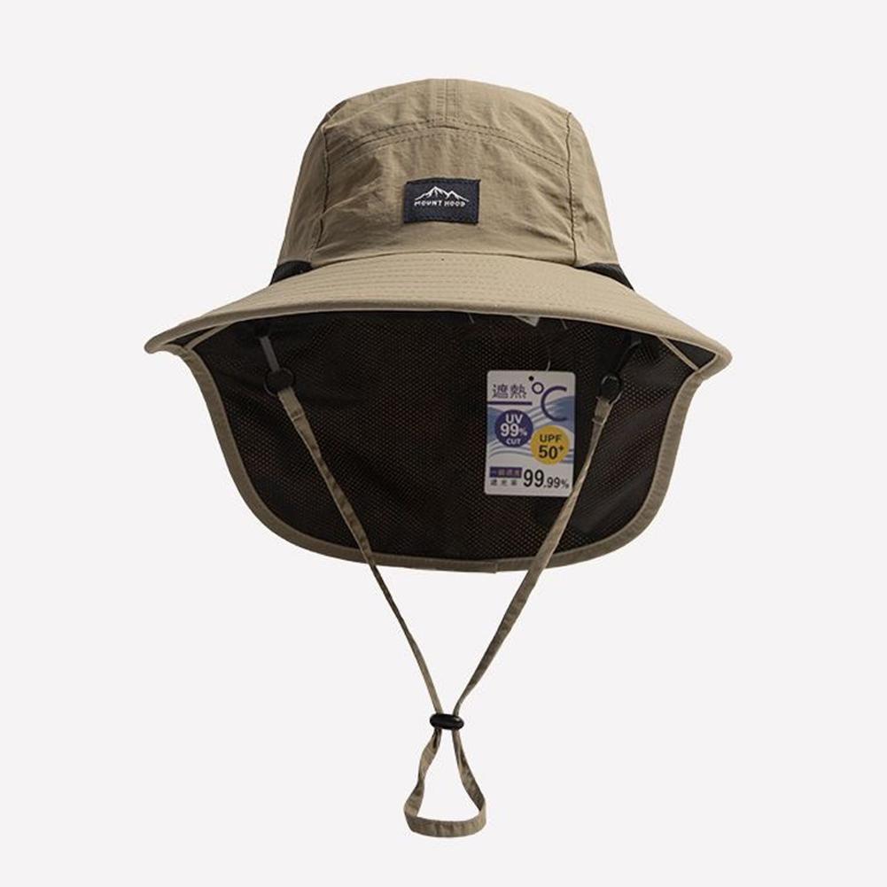Chapéu de aba larga com proteção uv para o pescoço, chapéu de pescador, impermeável, secagem rápida, panamá, malha respirável, verão
