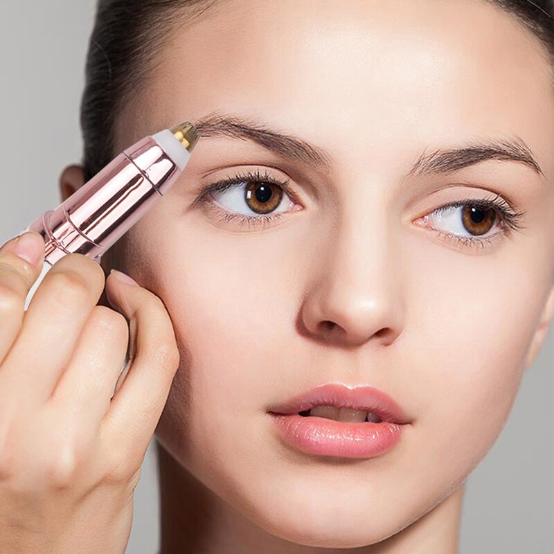 2 in 1 Brow Shaping Trimmer Electric Eyebrow Razor Shaver Hair Remove Quick &amp; Painless Easy to Use Femme Make Up Eye Brow Shaper