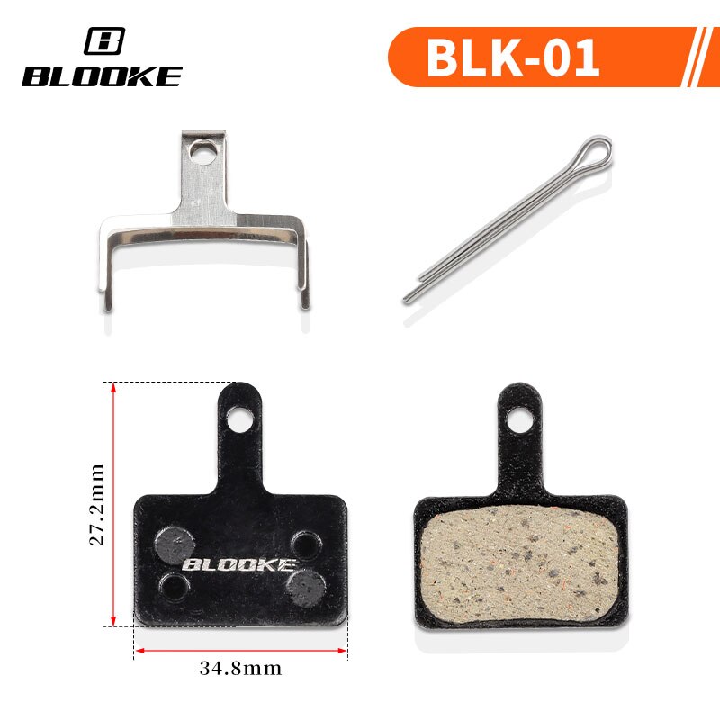 BLOOKE Mountain Bike Oil Brake M620 Hydraulic Disc Brake Caliper Suitable for Bicycle 160mm Brake Disc Aluminum Alloy Pads Parts: Brake pad one
