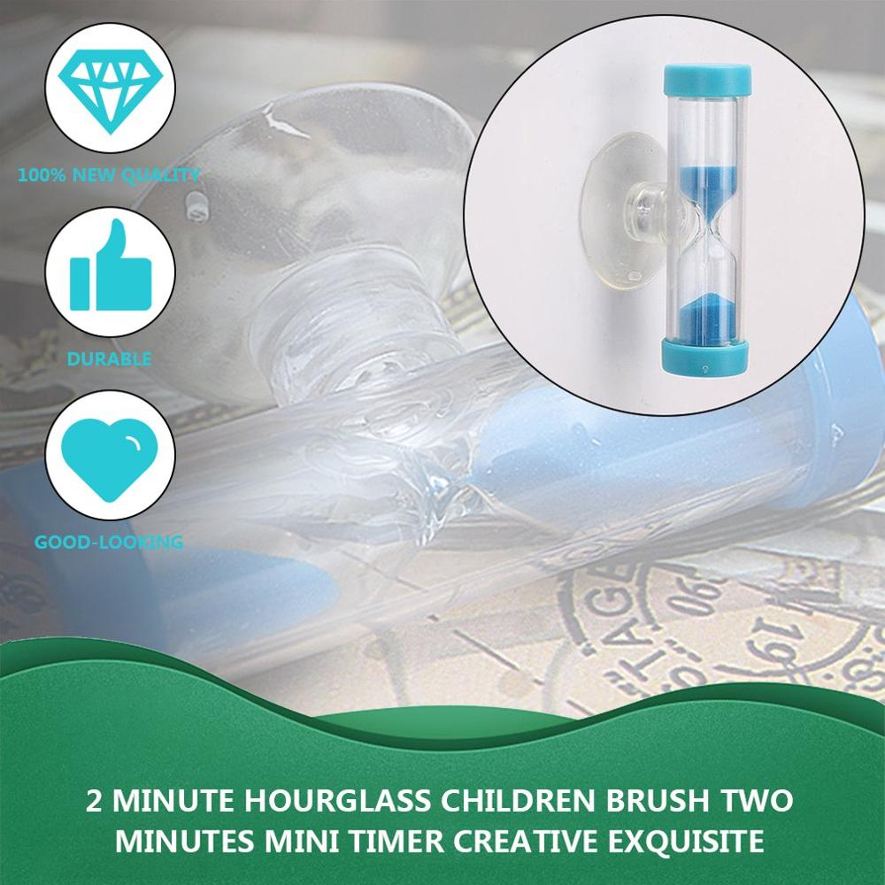 1Pc 2 minutes sablier enfants sablier brosse Mini minuterie exquis petits