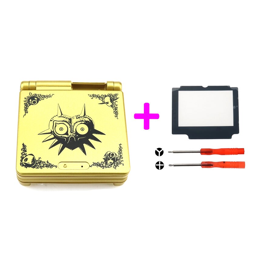 YuXi-carcasa de repuesto para Nintendo Game Boy Advance SP, conjunto completo de carcasa, cubierta con herramientas de lente de pantalla, para GBA SP: W