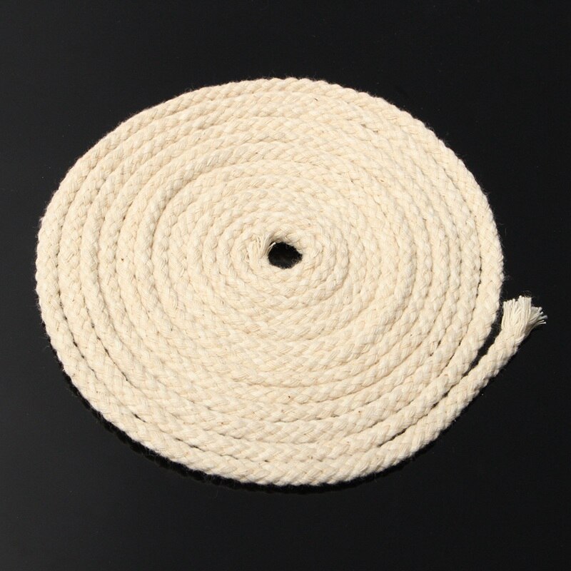 KiWarm Top Verkoper 10FT Dia. 6mm Lange Ronde Katoen Kerosine Olie Lamp Lont Brander Zachte Katoen Olie Lamp Lont Core DIY Materiaal