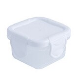 Cajas de almacenamiento de alimentos para bebés, vajilla de Color caramelo para niños, caja sellada, contenedores de comida para bebés, tazas reutilizables con bandeja, 6 unids/lote: 6pcs white