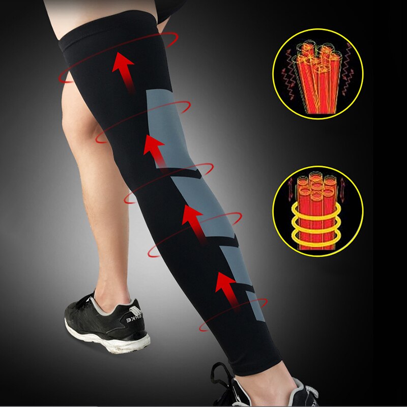 1pc elastische basketbal compressie mouwen been dij kuit knie brace ondersteuning beschermer hardloop beenwarmers fiets leggings