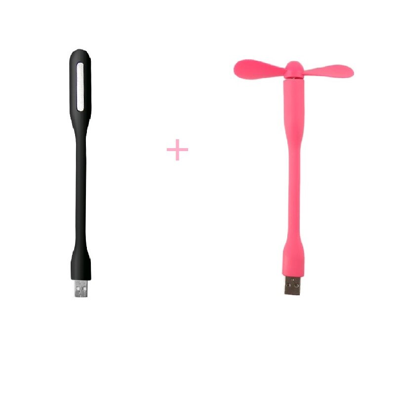 mini ventole USB ventilatore USB portatile e lampada a portato USB dispositivo di raffreddamento flessibile banca di alimentazione di raffreddamento per computer portatile ventilatore da tavolo per PC: rosa