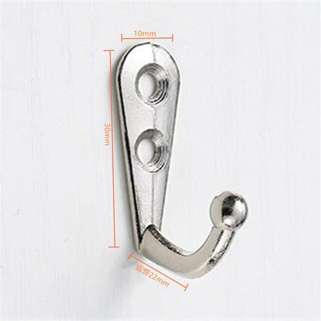 10pcs Wall Door Metal Antique Hooks Hanger For Key Clothes Coat Hat Bags Towel: 3