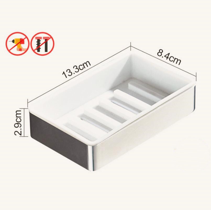 Porte-savon Ventouse Double Aluminium – Fixation Sans Perçage | Anti-rouille & Économie D’Espace | Doré, Argent, Noir