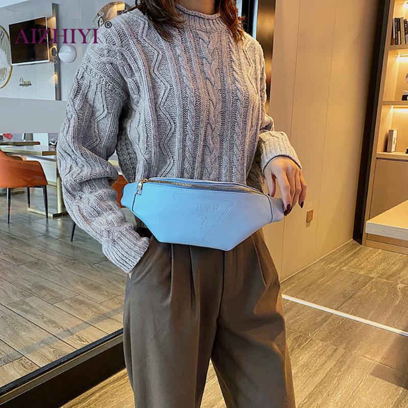 Enfärgad midjepack dam fanny bröstväska kvinnlig avslappnad dragkedja enkel pu läder crossbody axelväskor