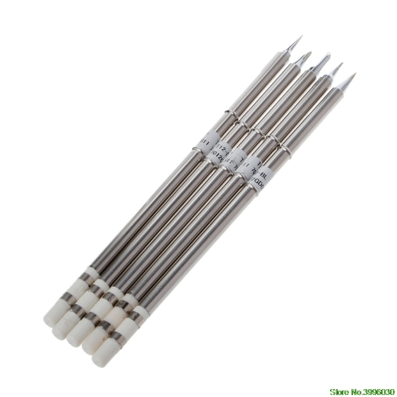 5 Pcs T12 Serie Soldeerbout Tips Voor Hakko FX951 Soldeerstation FM-2027 2028