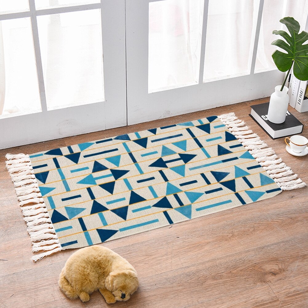 Tapijt nachtkastje veelkleurige marokkaanse stijl geometrische vloermat woonkamer slaapkamer woondecoratie: M / G