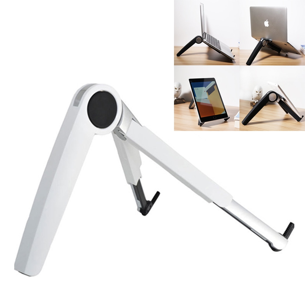 Folding Laptop Stand Holder Mount Adjustable Angle Notebook Stand Laptop Support Cooling Stand Tablet Holder For Macbook: white