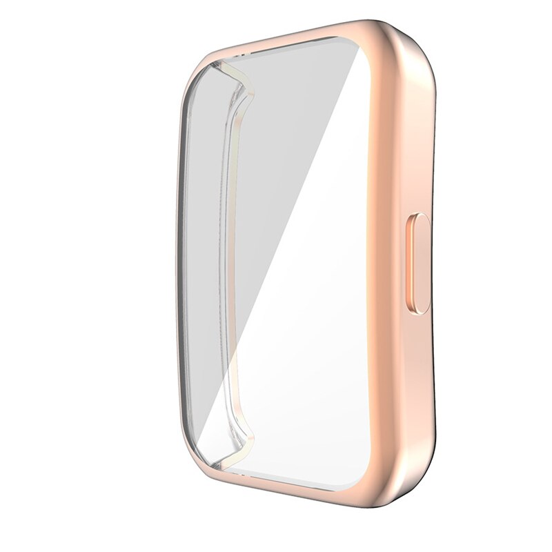 Soft Protective Case For Huawei Honor Band 6 Watch Cover Plating Shell Full Screen Protector For Honor Band 6 Bumper Accessories: Rose gold
