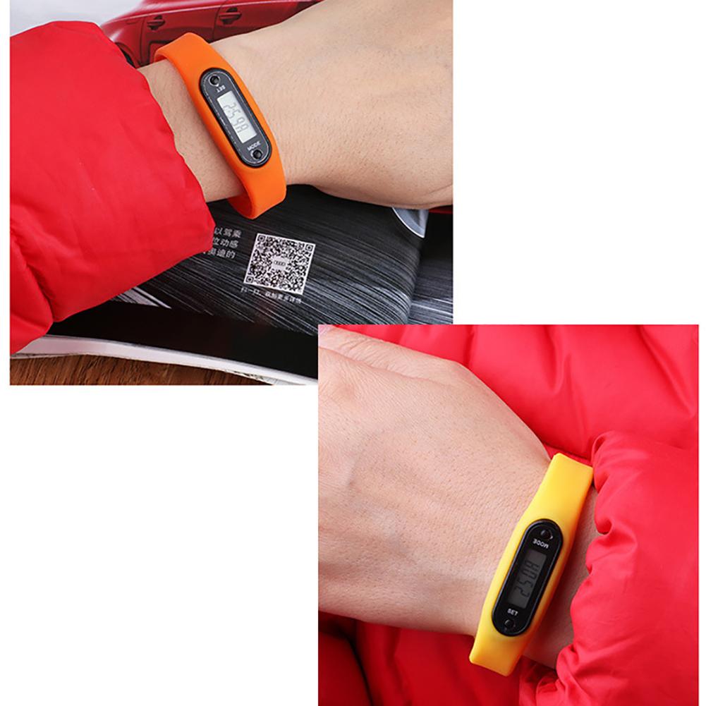 2PCS Digital LCD Walking Distance Pedometer Run Step Walking Distance Calorie Counter Wrist Sport Fitness Watch Bracelet