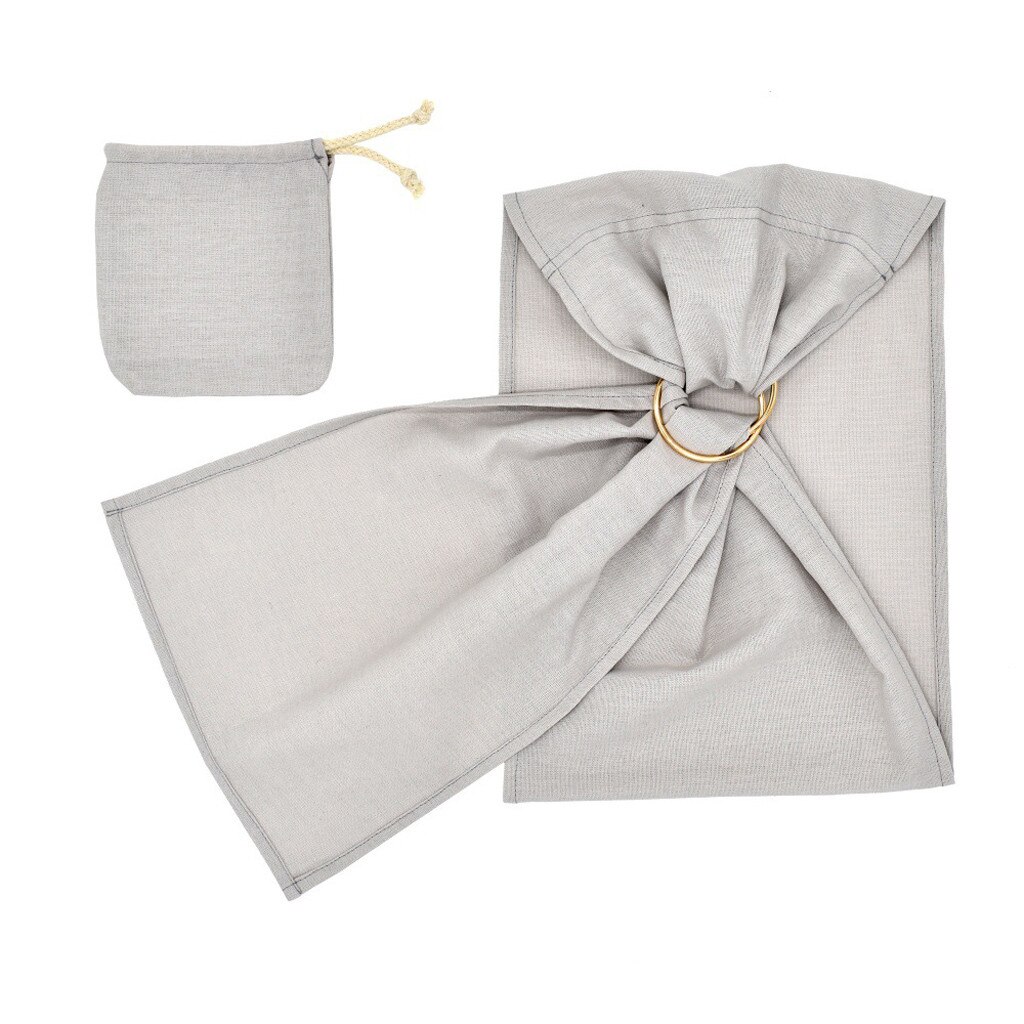 Toddler Baby Linen Solid Doll Carrier Doll Ring Sling Children's Toy Ring Sling: Gray
