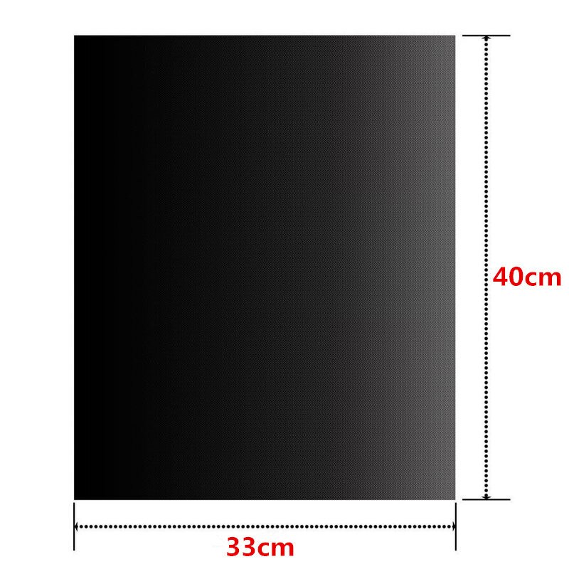 0.2mm tykk ptfe grillgrill matte non-stick gjenbrukbare bbq grillmatter ark grill bbq liner teflon kokeplater verktøy 33*40cm: Svart 1pc