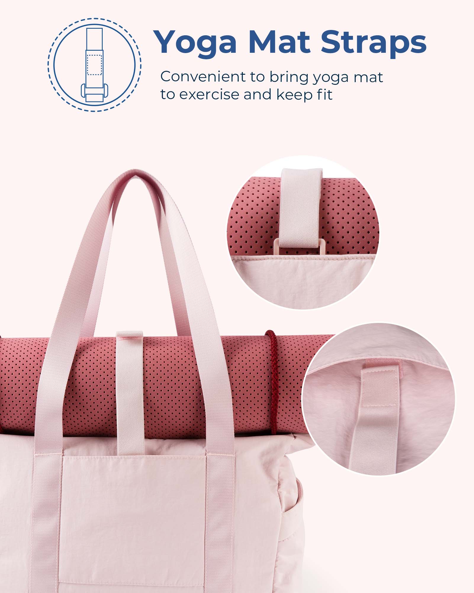 BAGSMART Bolsa Tote para Mujeres de Gran Capacidad Bolsa de Hombro Bolsa Cruzada Bolso de Mano para Estudiantes Universitarias Bolsa de Compras para Mujeres
