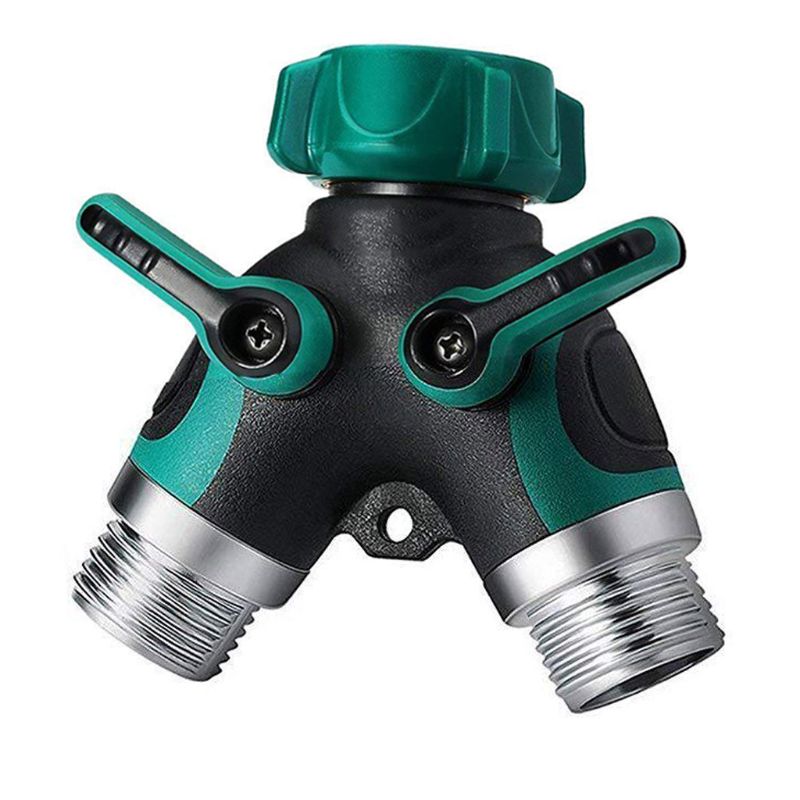 2 Way Heavy Duty Garden Tap Y Hose Splitter Connector Distributor US/EU Standard