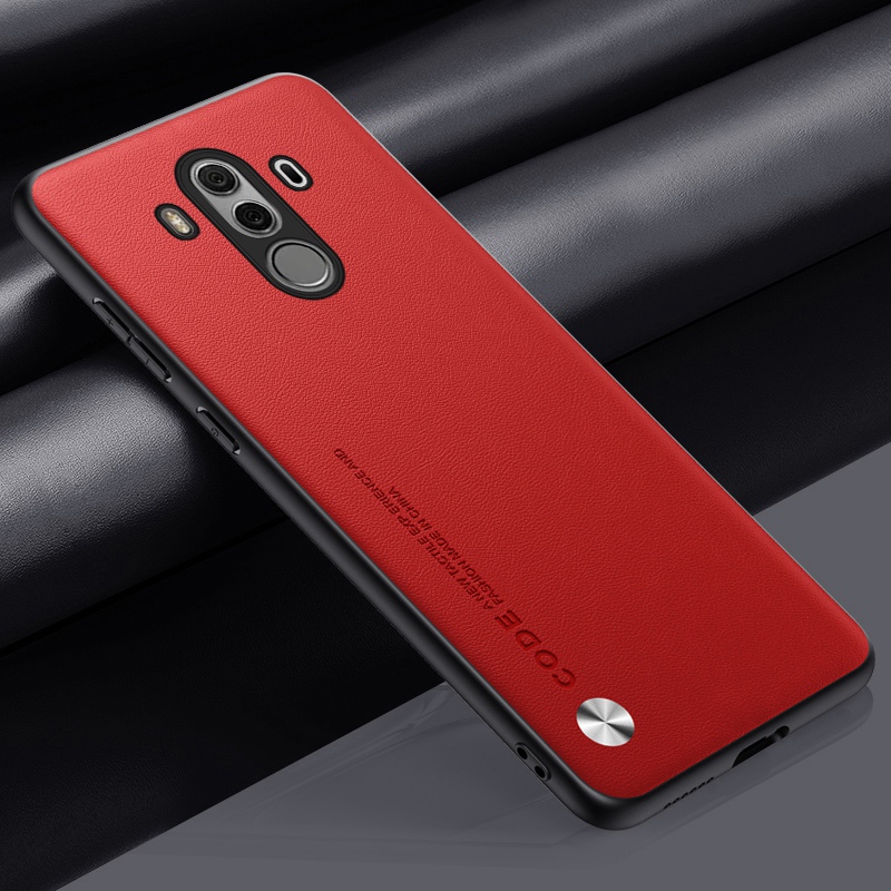 Étui de luxe en cuir PU pour Huawei Mate 10 Pro 10Pro, coque arrière en Silicone, Protection complète, coque de téléphone pour Huawei Mate 9 Mate9: Tissu de coton / Fluorescent Jaune