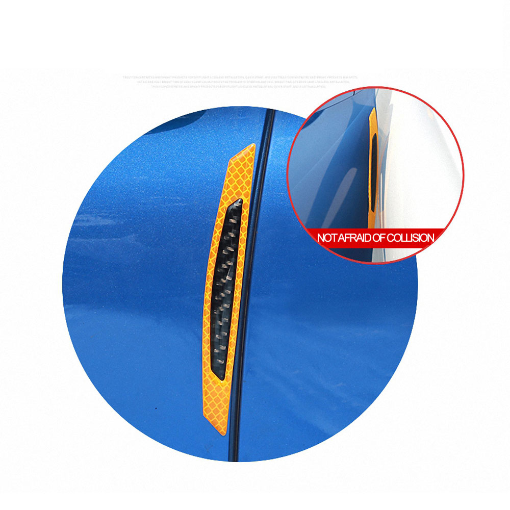 AQTQAQ 4Pcs/Set Car Door Edge Guards Anti-Collision Sticker Edge Bar Crash-Proof Anti-Scratch Car Protector