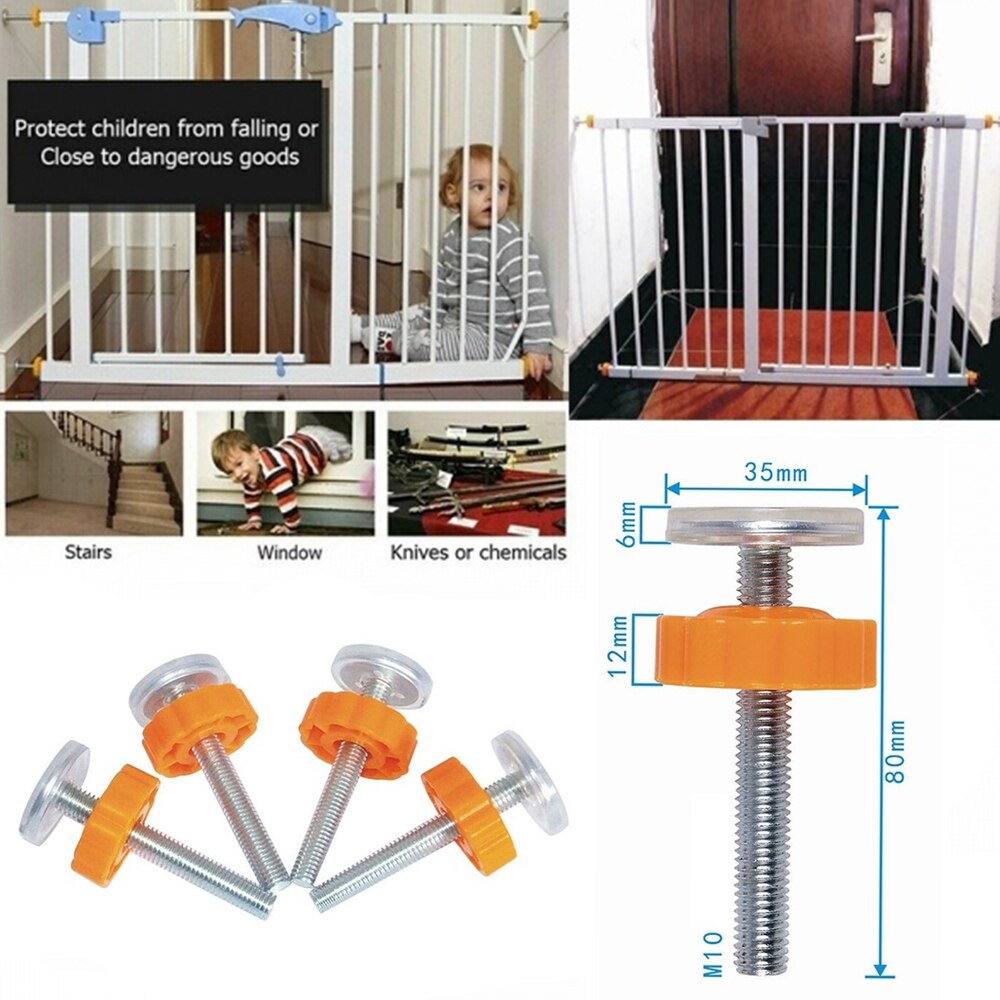 1pc sikkerheds trapper til baby kæledyrsskruer / bolte med låsemøtrik reservedel tilbehørssæt baby sikkerhedsdøre