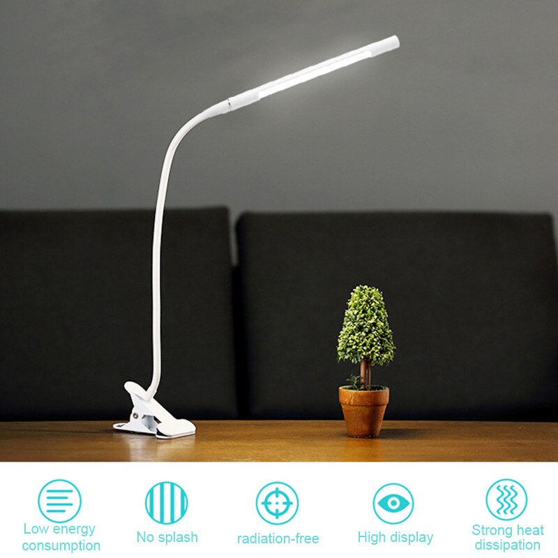 Touch Control Led Bureaulamp Usb Clip op Bureaulamp USB Opladen Lezen Tafellamp Oogbescherming Lamp voor Slaapkamer desktop XNC