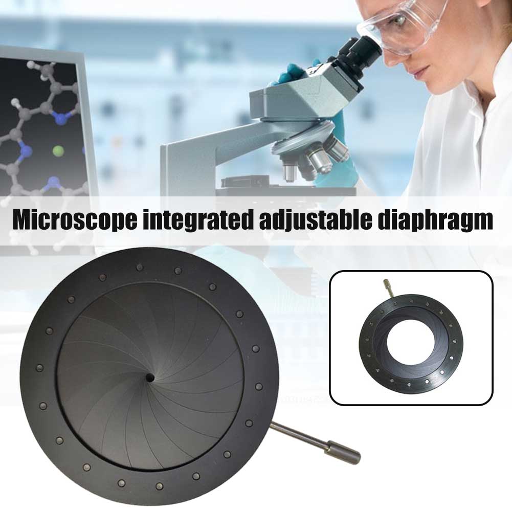 Objectif Microscope à condensateur optique Iris ouverture diaphragme d'amplification diamètre Portable adaptateur de caméra réglable