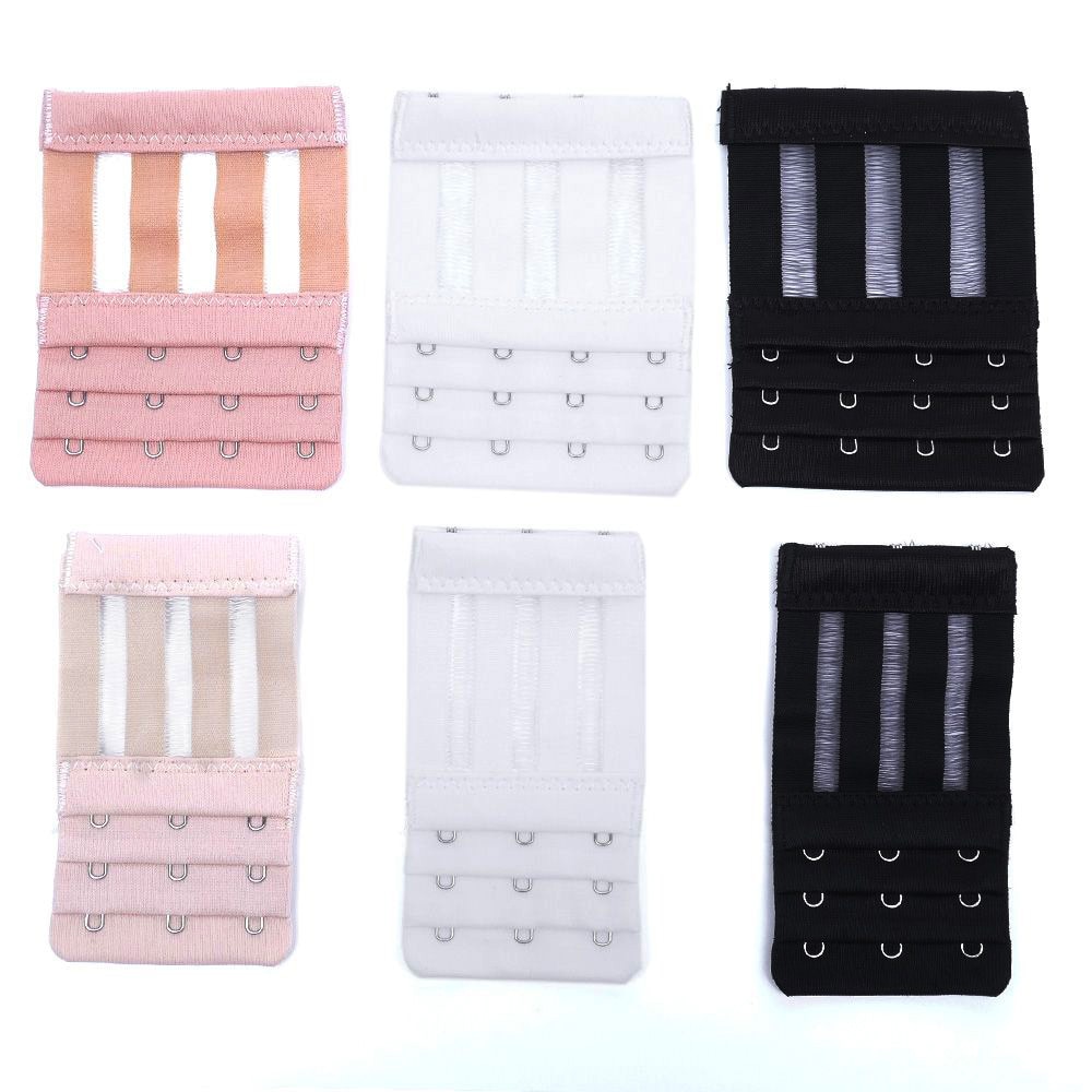 3 Rows 3/4 Hooks Women Adjustable Bra Extender Strap Extension Buckle Bra Strap Adapter Converter Intimates Accessories