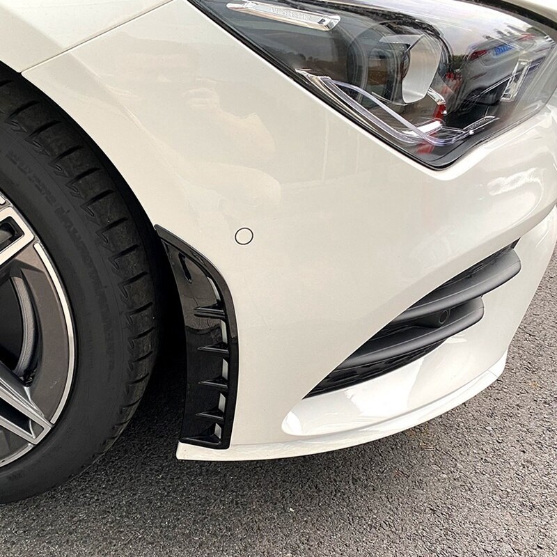 Front Bumper Air Vent Cover Trim Side Fender Splitter Spoiler with Front Bumper Spoiler Air Knife Covers Stickers