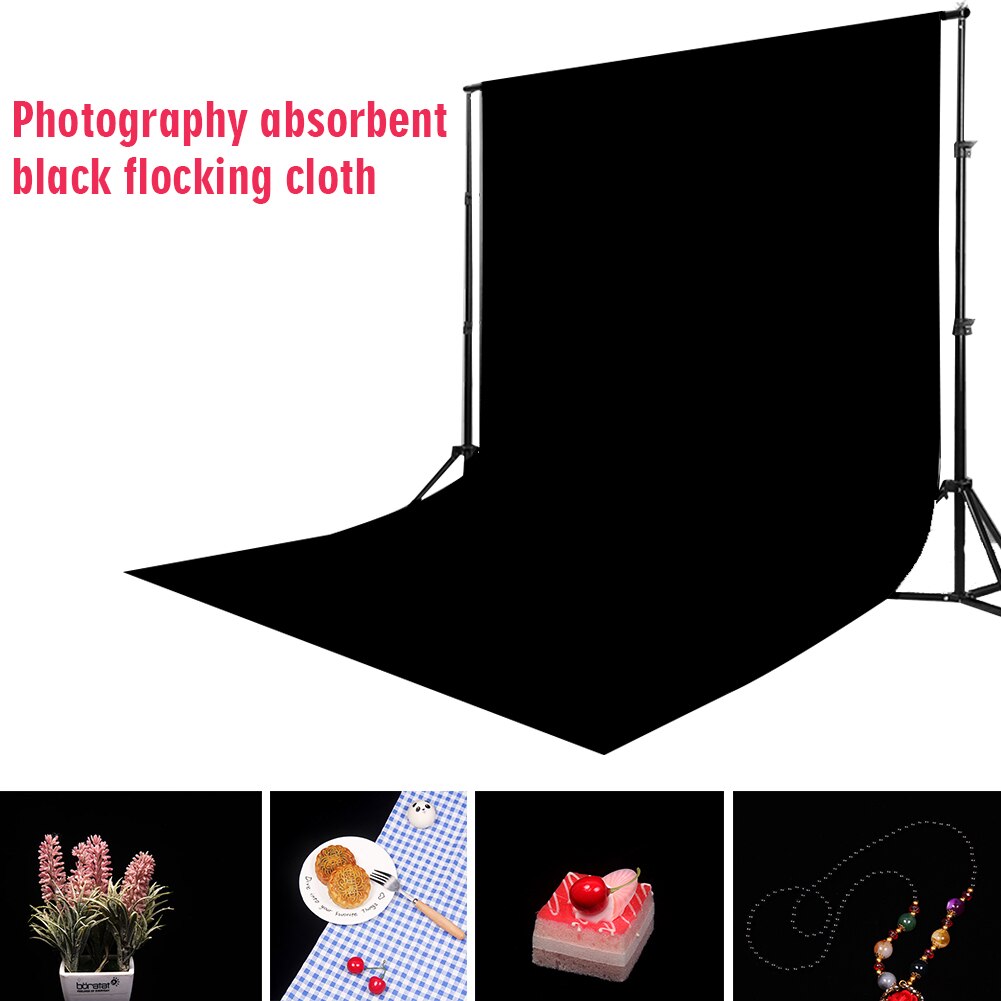 Studio Photo velours réutilisable photographie fond lumière absorbant accessoires de tir solide Non réfléchissant toile de fond noir pratique