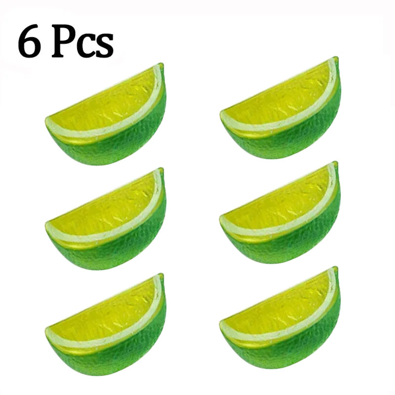 6 pezzi fondali fotografia di limone finto puntelli fette di lime artificiali sfondi fotografici imitazione frutta decorazioni per la tavola da cucina: violet