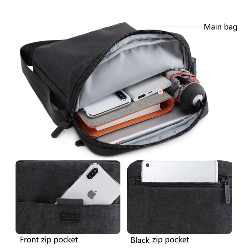 Mannen Messenger Bag Eenvoudige Mannen Schoudertas Business Casual Schoudertas Verticale Schoudertas Stad Tas voor Mannen