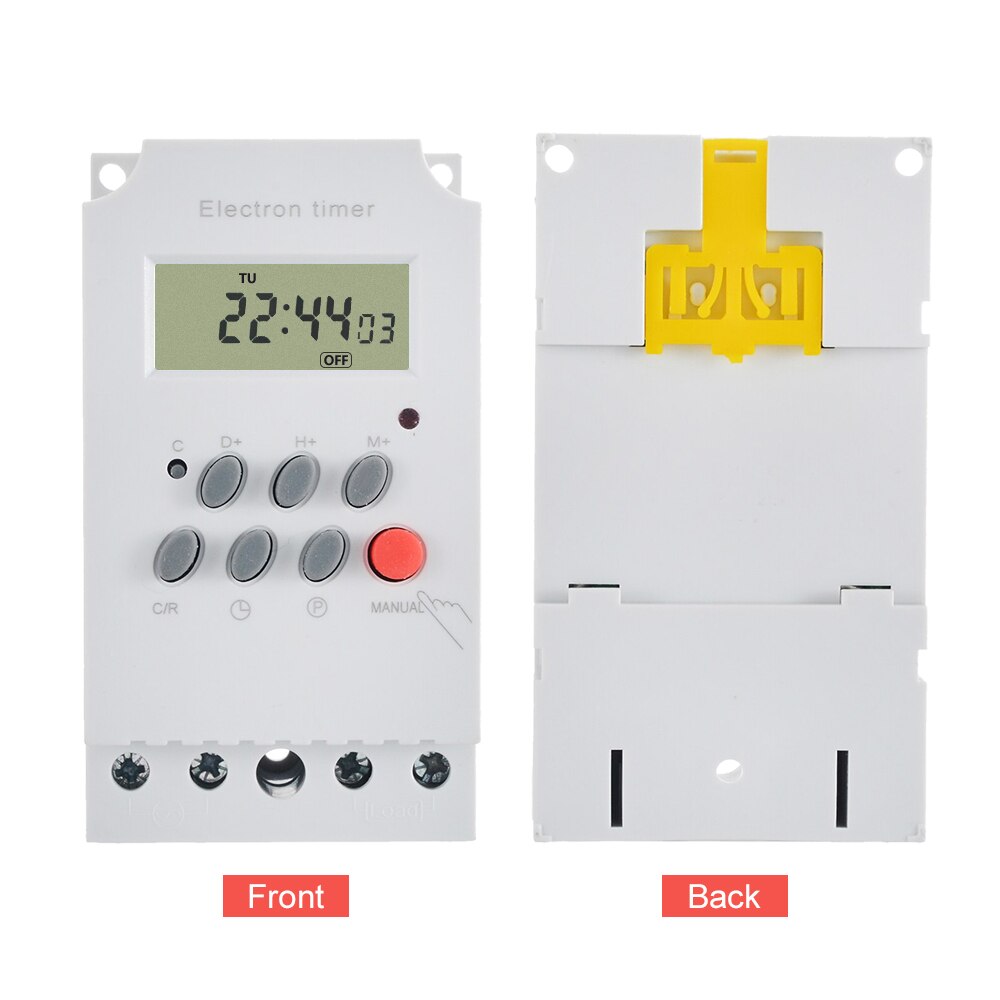 KG316T-II Ac 220V 25A Digitale Programmeerbare Timer Din Rail Elektronische Timer Tijd Schakelaar Controller Met Lcd Display Klok