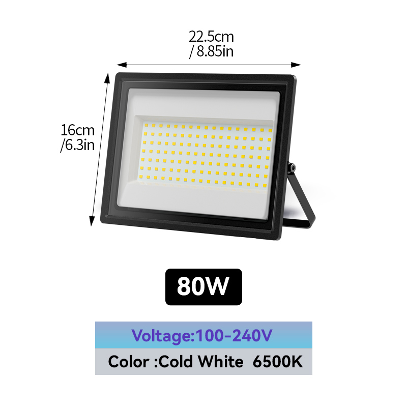 LED Projectielicht IP65 Waterdichte Reflector Spotlight 30W 50W 80W 100W 150W 200W Outdoor tuin Vierkante Straat Wandlamp: green