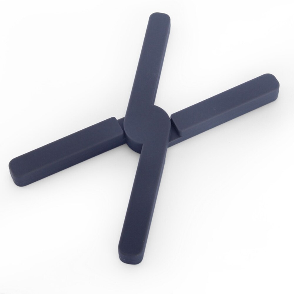 Dessous de plat en Silicone pour casseroles chaudes, support de casserole pliant, protection contre la chaleur, dessous de plat de cuisine, dessous de plat de Bar antidérapant en caoutchouc: Dark Blue