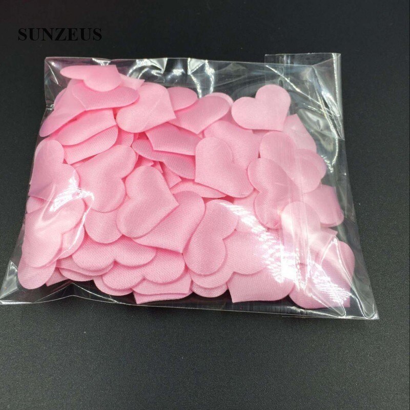 Pétalos de flores de confeti de corazón pequeño, esponja 3D de 2cm, pétalos para bodas, accesorio nupcial, decoraciones para fiestas, 1000 Uds./1 lote SJ012: pink