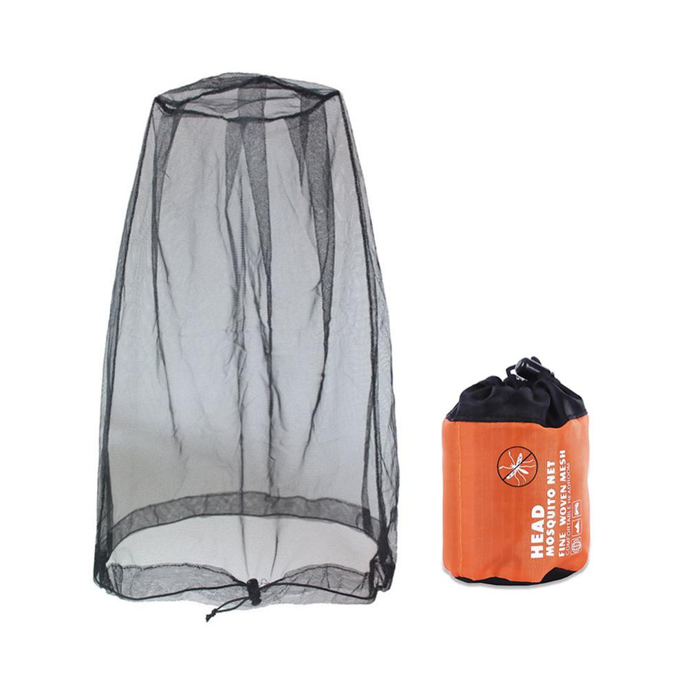 1 sztuk odkryty czapka wędkarska przeciw komarom siatka na głowę Midge Insect Bug Brathable siatka UV siatka na głowę ochraniacz na twarz podróży kapelusz na kemping: Black / L