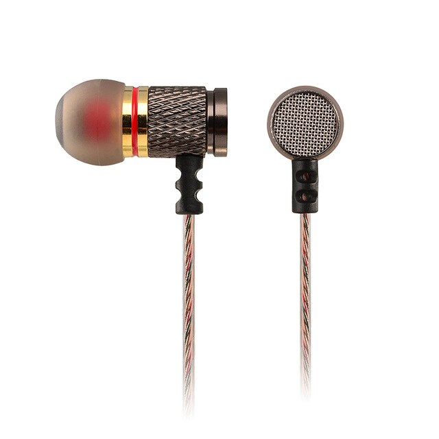 KZ EDR1 métal écouteurs intra-auriculaires HiFi Sport intra-auriculaires auriculaire bon casque de basse: Gold without mic