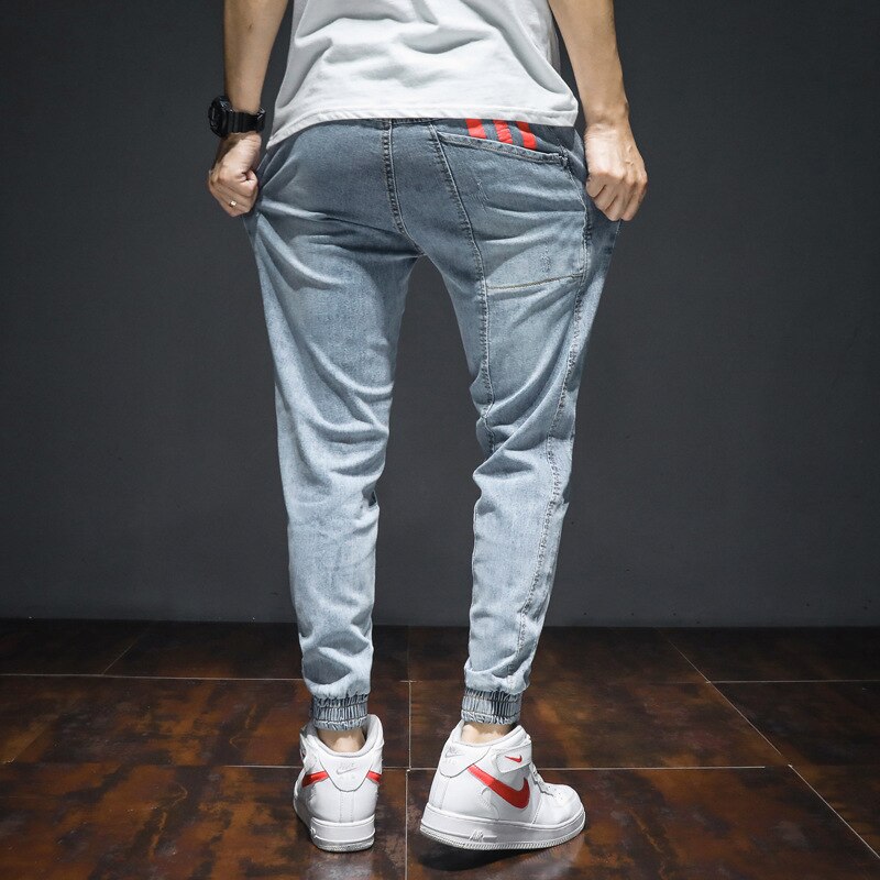 Streetwear bărbați blugi buzunare mare pantaloni cargo din denim blugi hip hop bărbați pantaloni de jogging pantaloni harem hombre 7xl