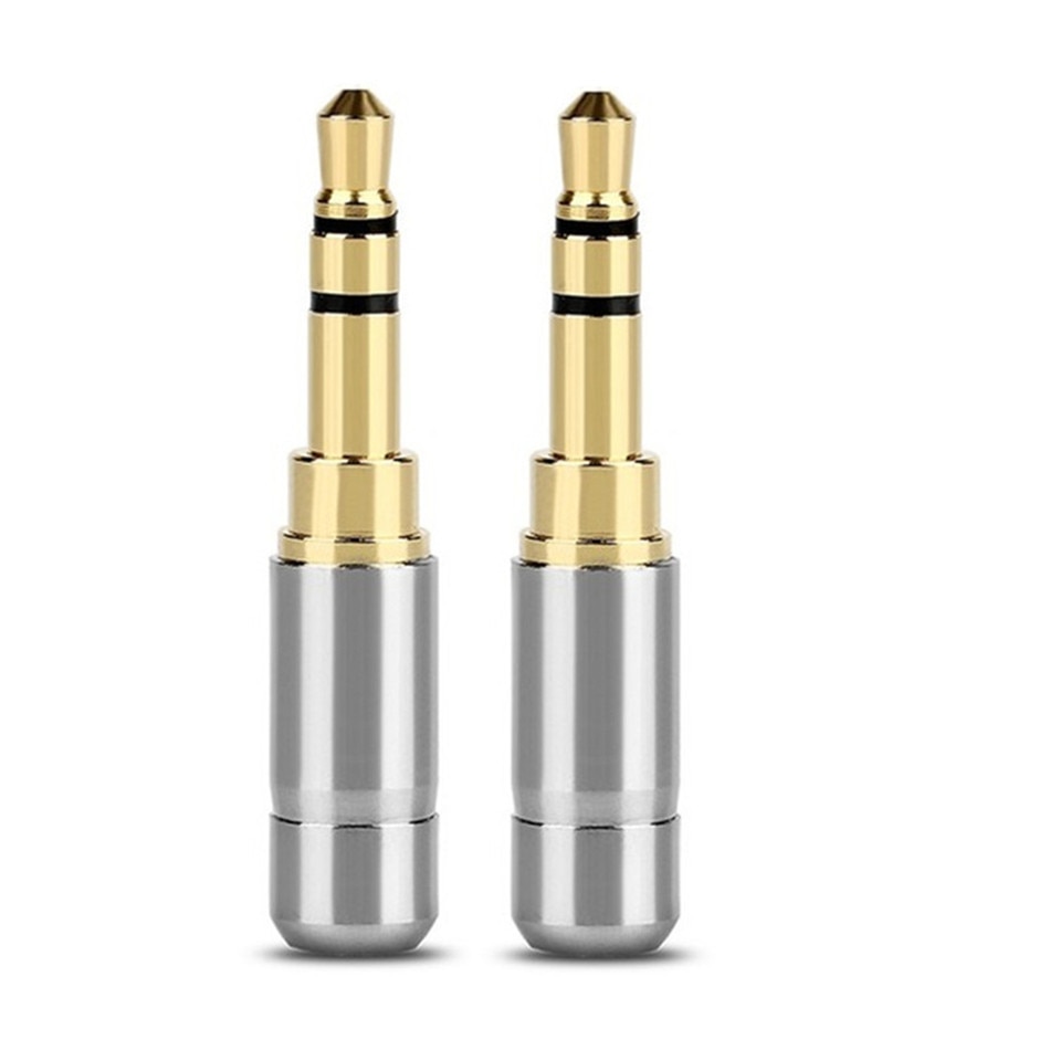 3.5 Mm Jack Audio Adapter Stereo 3 Polen Oortelefoon Plug Connectors Hifi Upgrade Hoofdtelefoon Draad 3.5 Mm Jack Diy Gold plated