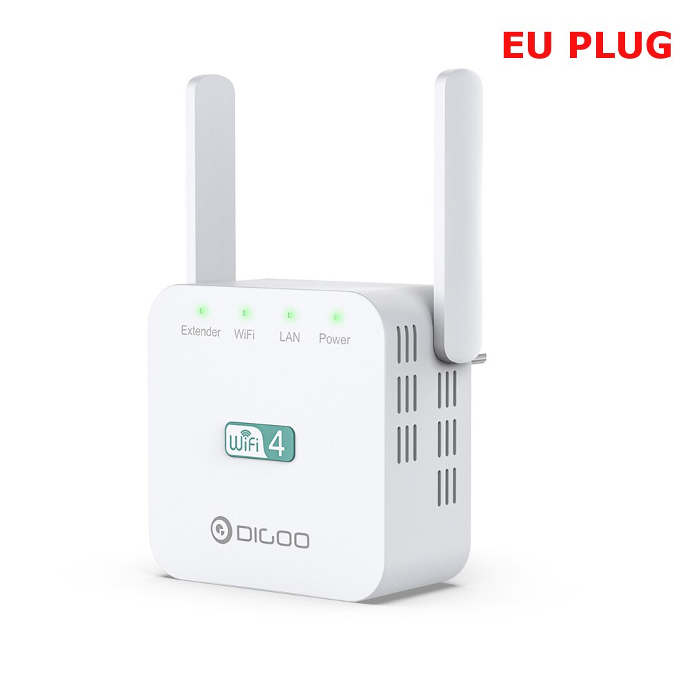 DIGOO DG-R611 repetidor Wifi inalámbrico rango Wifi extensor Router Wi-Fi amplificador de señal 300Mbps 2,4G WiFi de punto de acceso: EU PLUG