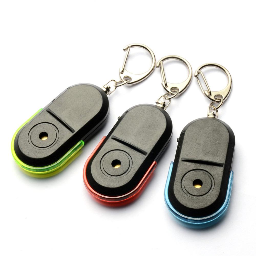 Sem fio 10m anti-perdido alarme localizador chave chaveiro apito som com luz led
