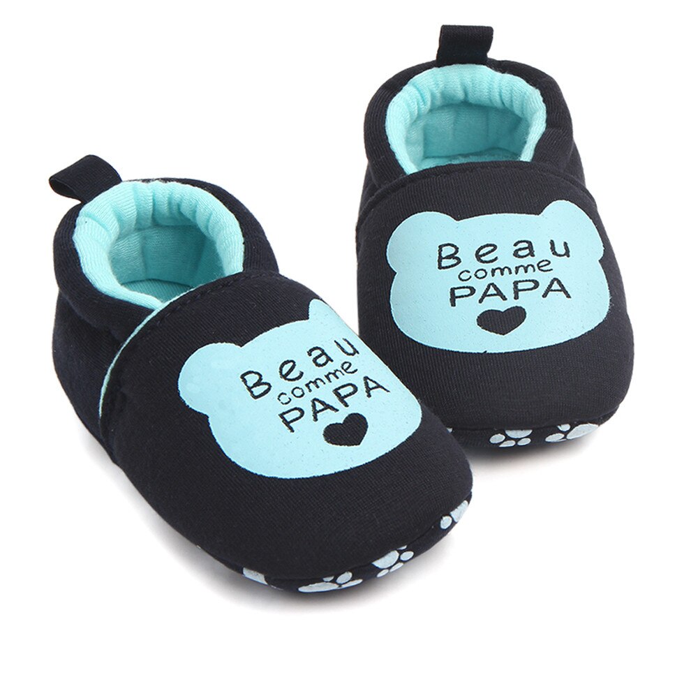 Telotuny Mooie Peuter Eerste Wandelaars Baby Schoenen Ronde Neus Flats Zachte Slippers Schoenen Jongens Meisjes Peuter Soft Sole Anti- slip: BU / 11